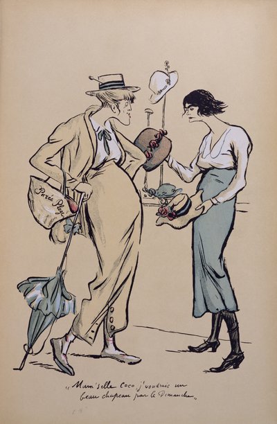Coco Chanel (1883-1971) als Modistin, aus 